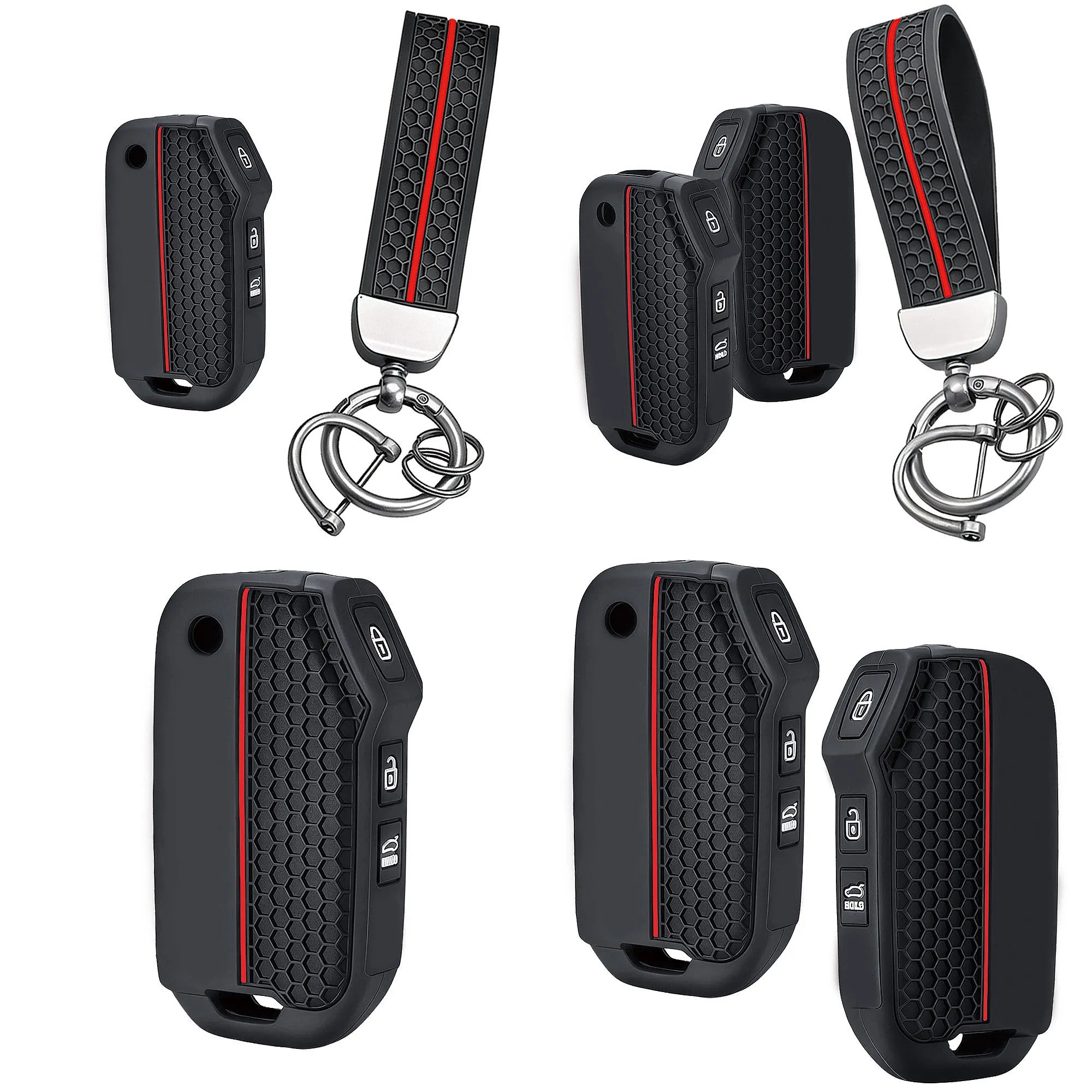 Car Key Fob Cover Silicone Flip Key Case For Kia Sportage Ceed Xceed K5 Seltos 2019-2023