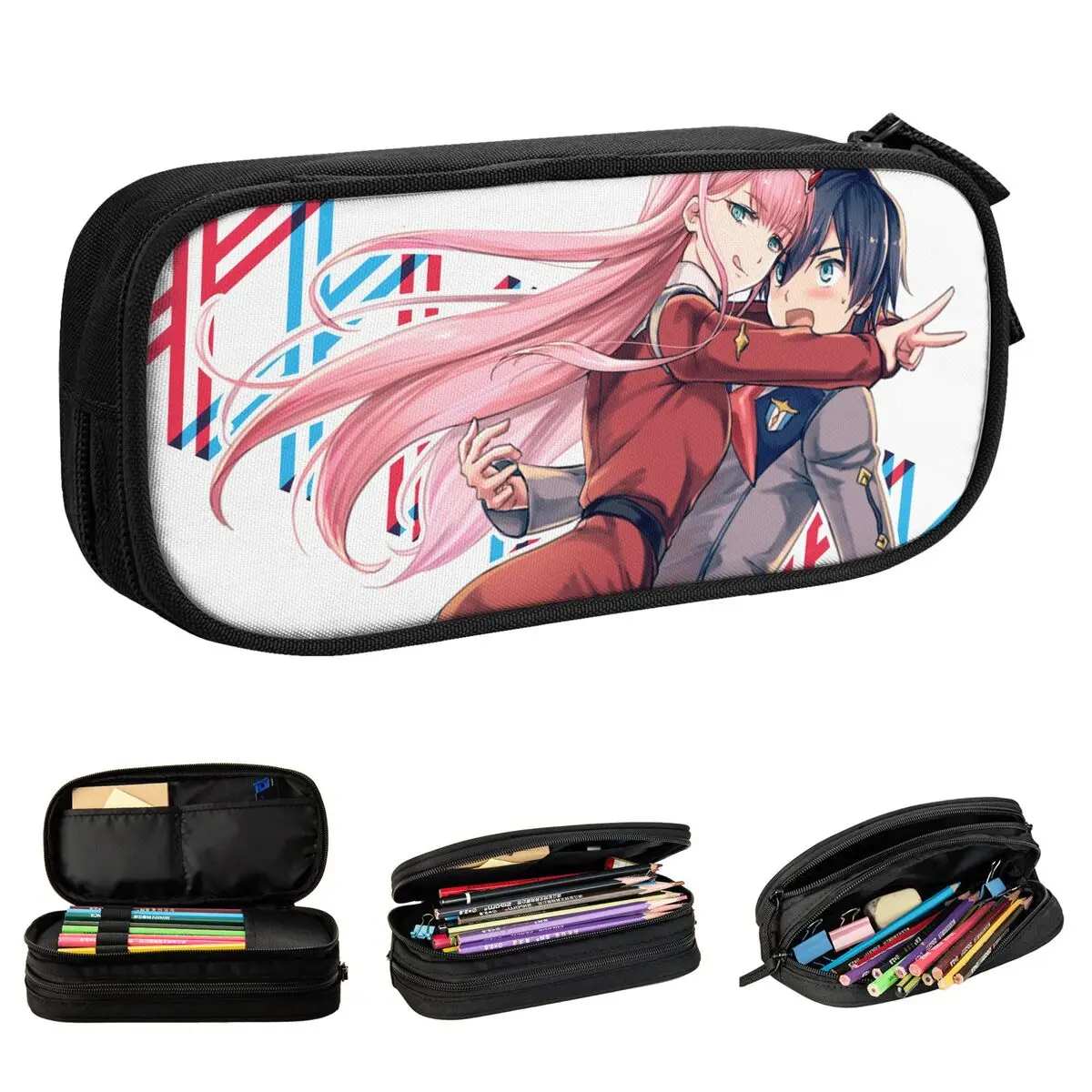 جديد صفر اثنين هيرو مقلمة حبيبي في فرانكس أنيمي قلم رصاص الحقيبة القلم لحقائب الطلاب الطلاب الهدايا المدرسية القرطاسية