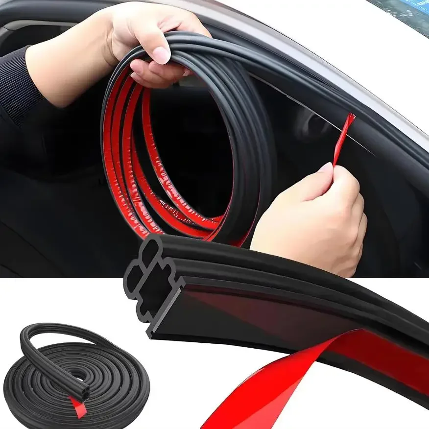 

Резиновая уплотнительная лента для двери автомобиля, двухслойная уплотнительная лента, защитная наклейка для авто двери/капота/багажника, звукоизоляционная водонепроницаемая уплотнительная лента