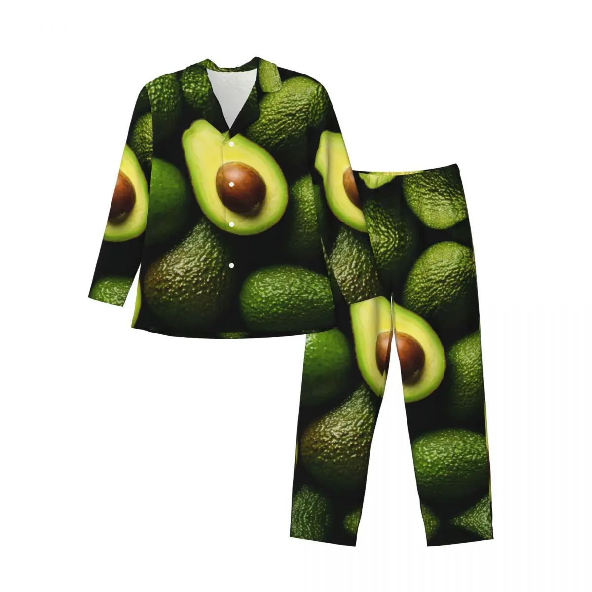 Costumes d'avocat frais à manches longues pour hommes, pyjamas d'automne et d'hiver