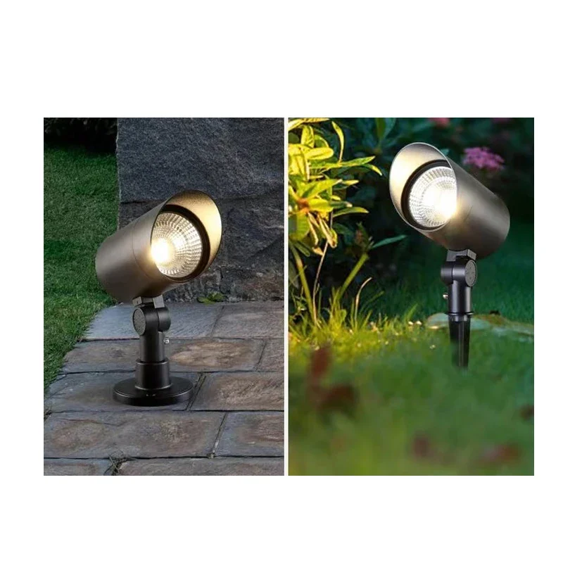 

Светодиодный COB-светильник на штыре для газона 20W 30W, уличное садовое освещение, водонепроницаемые прожекторы для дорожек, AC85-265V DC24V