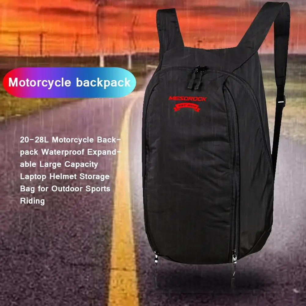 Sacos de bagagem de viagem para motocicleta mochila expansível capacete de grande capacidade saco impermeável para laptop para equitação 20-28L