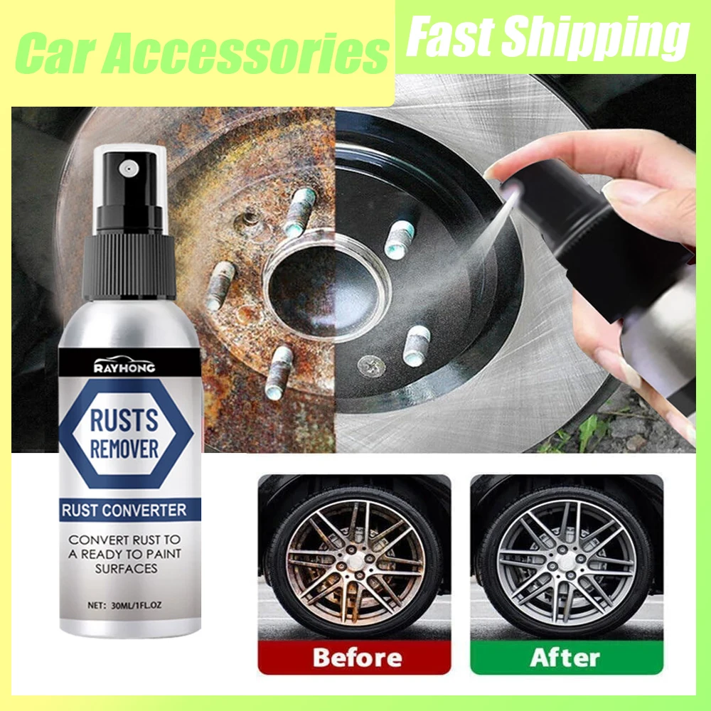 1pc Universal Car Multi Purpose Rust Stain Remover Car Metal Rust Remover Spray Car 30ml Rust Removal Tool Auto Accessories