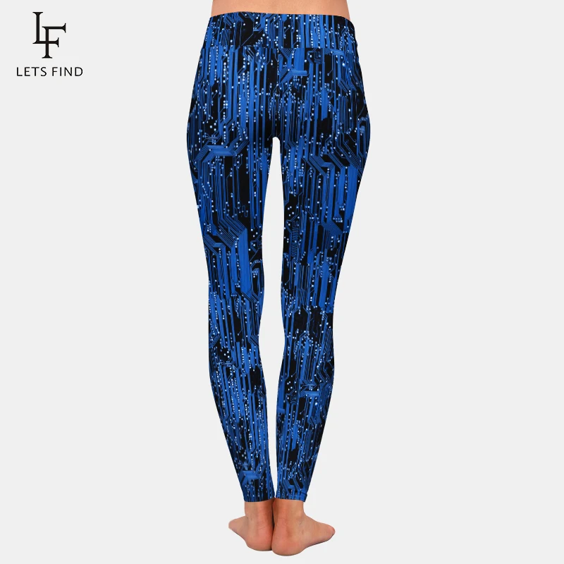 LETSFIND Fashion New Sexy Girl Fitness Trousers Legging Fashion 3D Art Abstract Pattern Print High Waist Slim Women Leggings