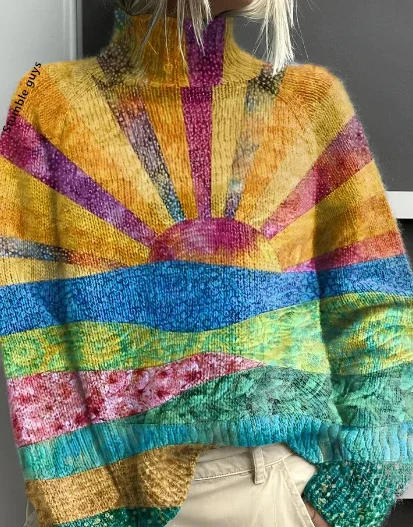 Autumn Winter Sweater Women's Casual Fashion Cozy Warm Festive Party Wear Santa Hoodie Christmas Gift Knit Top​