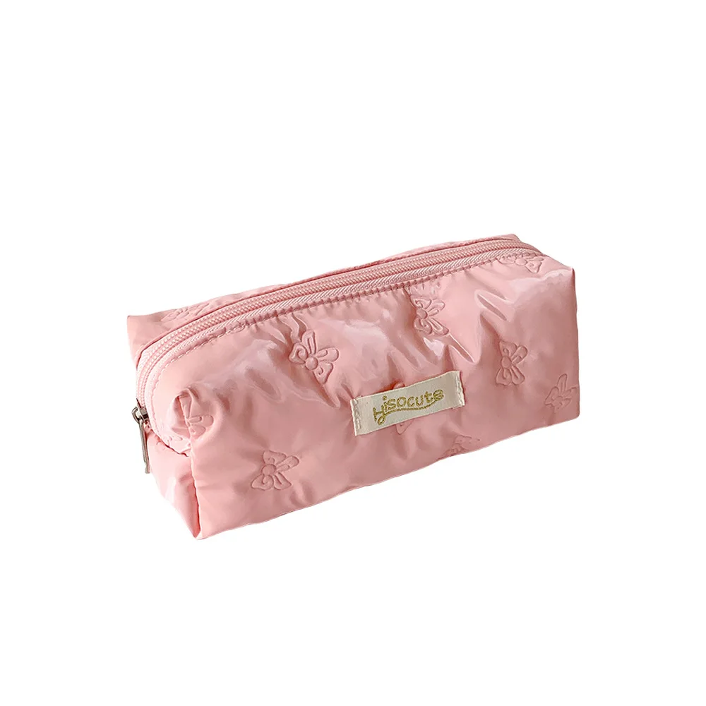 Einfarbige Schmetterlings-Stifttasche im koreanischen Stil, großes Fassungsvermögen, Schreibwaren-Organizer, tragbare Kosmetiktasche für Mädchen – Detail 18