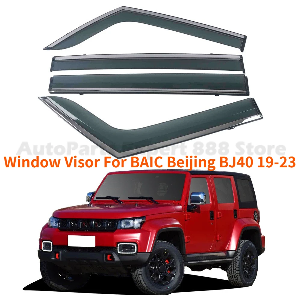 Weather Shield Window Visor For BAIC Beijing BJ40 19-23 Car Accessories Rain Guard Deflector Windshield Rain Eyebrow Awning Trim