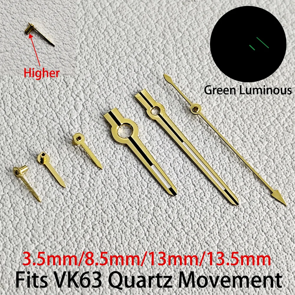 VK63 Uhrzeiger Zubehör Nadeln passend für VK63 Quarzwerk VK63 Zifferblatt Uhrenteil für Uhren Uhrzeiger Uhr für Herren – Detail 7