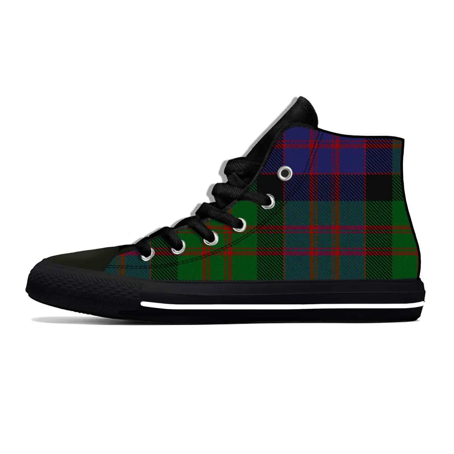 Hot Cool MacDonald Tartan Plaid Scottish Stewart Aesthetic Casual Cloth Shoes Men Women Sneakers High Help Classic Board Shoes