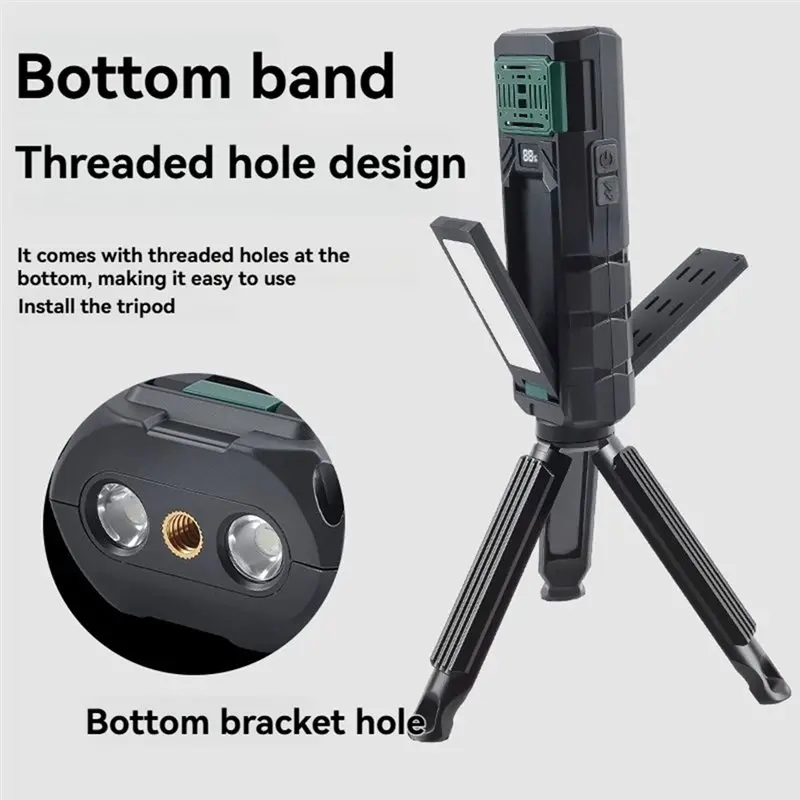 ABDJ-LED للطي التخييم ضوء المحمولة خيمة ضوء متعدد الوظائف ضوء العمل شاشة ديجيتال للمنزل غرفة نوم غرفة المعيشة #2