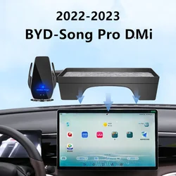 2022-2023 per BYD Song Pro DMi supporto per telefono con schermo per auto caricabatterie Wireless navigazione per schermo interni di tutte le dimensioni in pollici