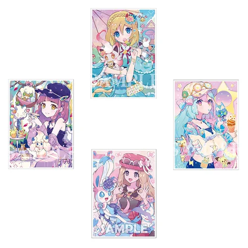 애니메이션 포켓몬 게임 PTCG 걸스 트레이너 한정 카드 슬리브, 이오노 이리다 레이시 글로리아 취미 컬렉션 선물 장난감, 세트 당 60 개, 67*92mm