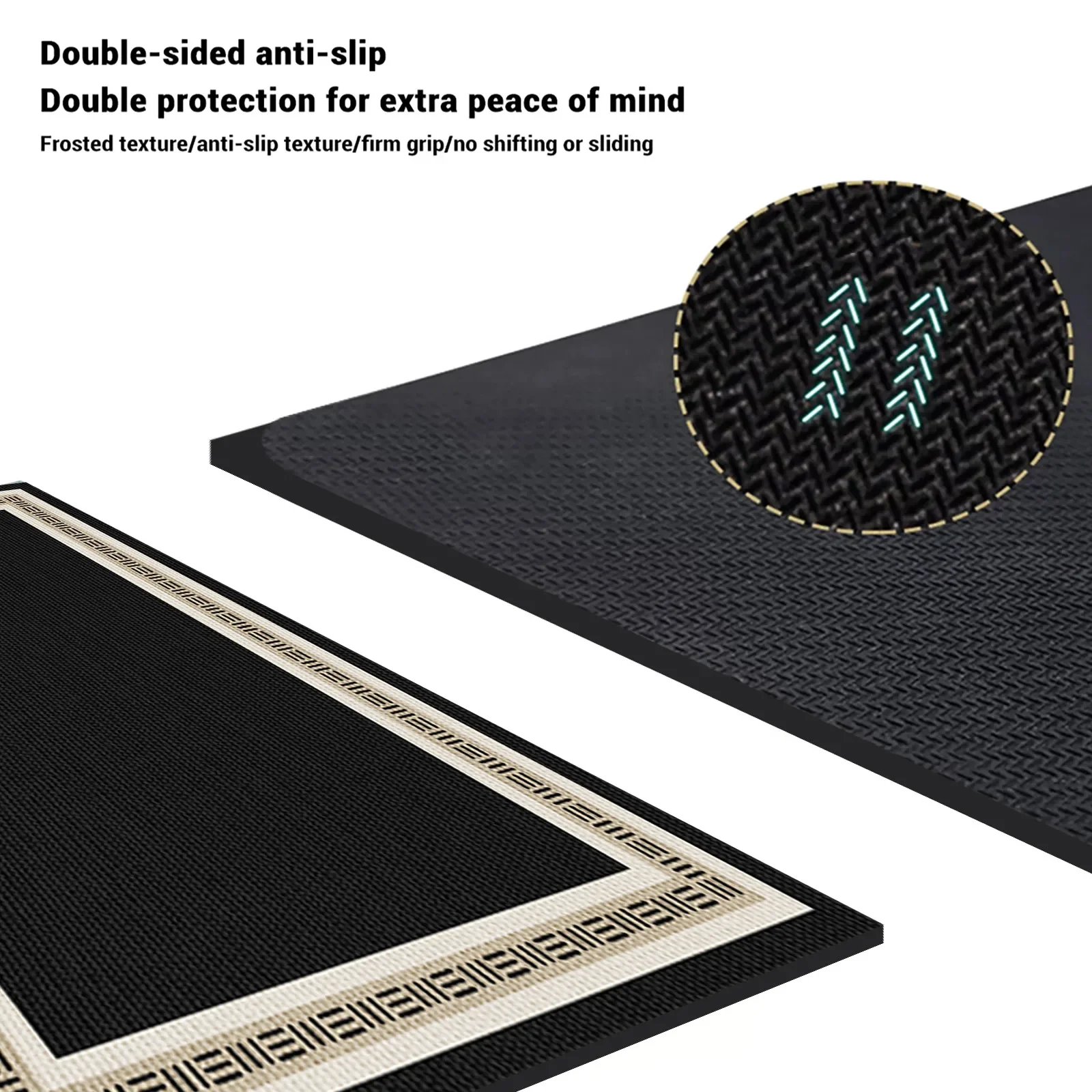 طقم سجادة مطبخ مكون من قطعتين من VIKAMA للاستخدام المنزلي، سجادة أرضية مستطيلة الشكل ماصة، ممسحة مدخل غير قابلة للانزلاق لديكور المنزل #4