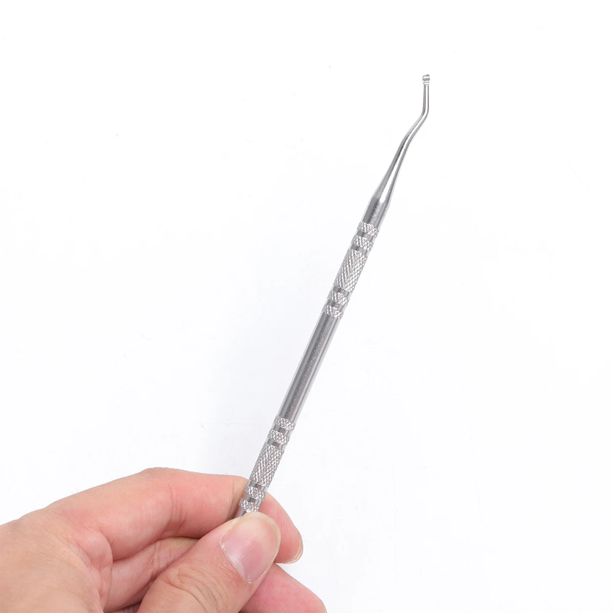 

Stainless Steel Nail Cuticle Remover Kit Double Sided Anti Skid Handle Manicure Tool Set For Home Salon Gift (Silver)