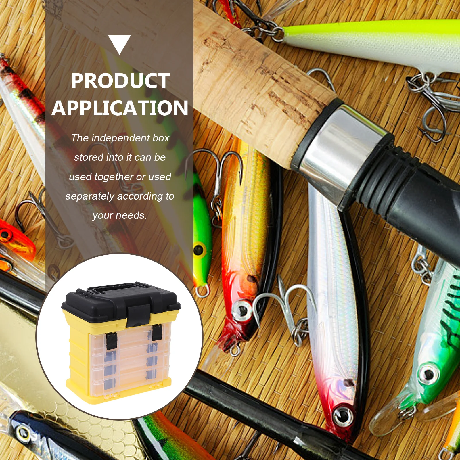 

1Pcs Multifunction Fishing Bait Box Large Capacity Portable 4-Layers Organizing Tank Fishing Tackle Container Hook Lure Storage