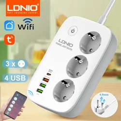 LDNIO Tuya ciabatta EU US UK 3 prese AC presa di corrente telecomando Wifi con protezione contro le sovratensioni Smart Life APP spina domestica