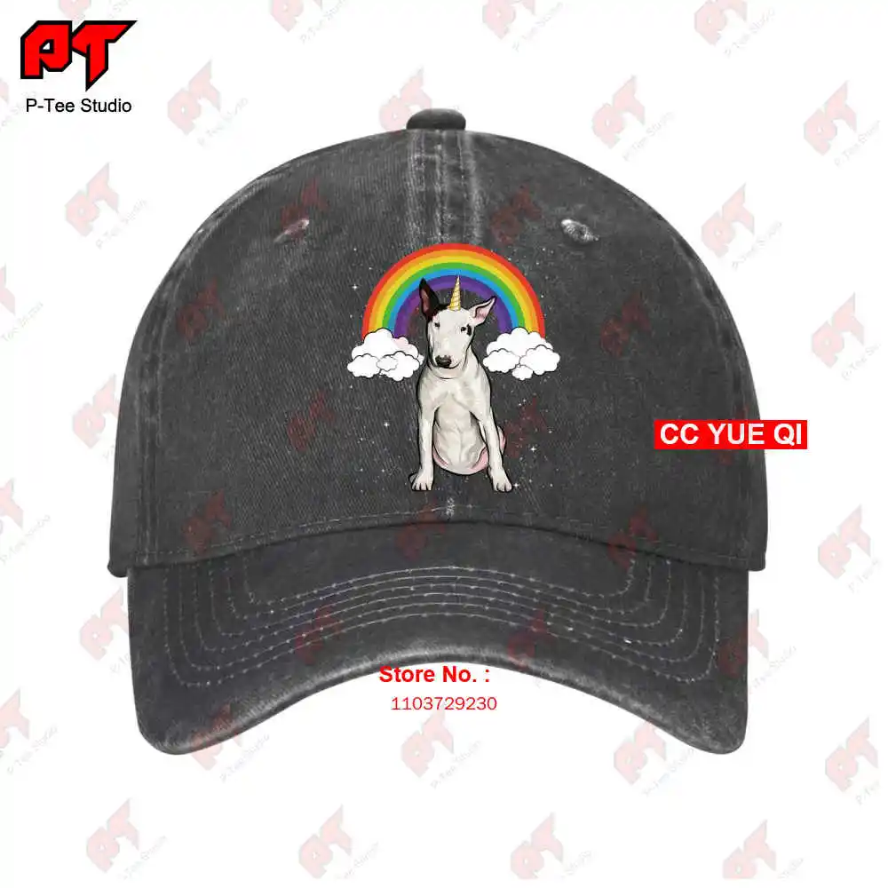 Bull Terrier Rainbow Unicorn Magical Fantasy Dog Baseball Caps Truck Cap ROG4