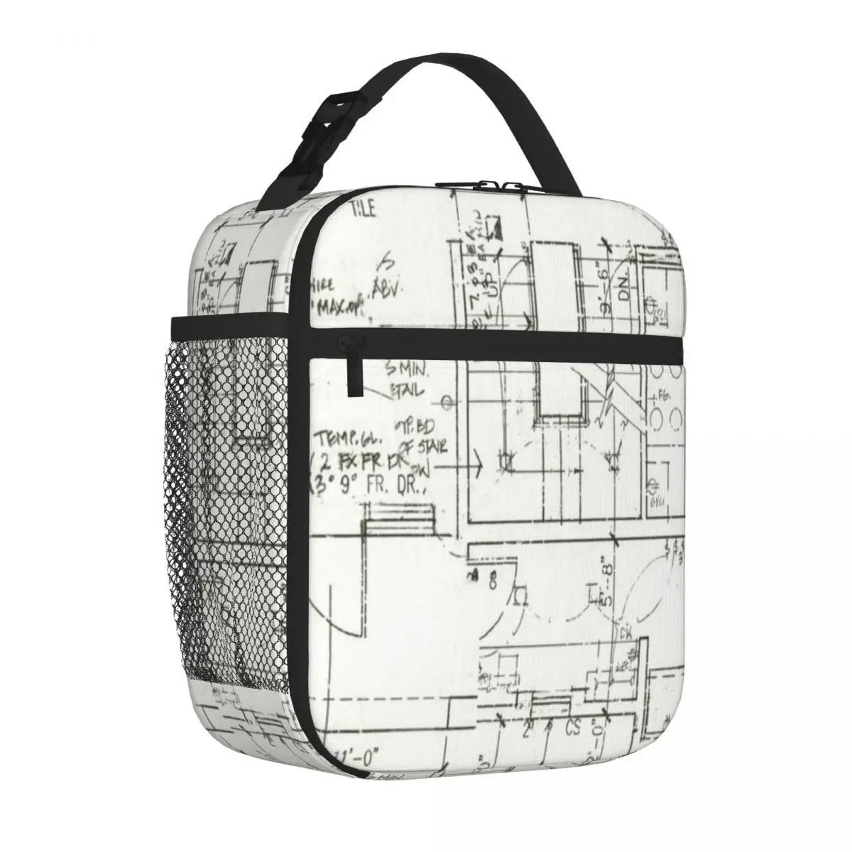 Bestselling Architects Blueprint - Architecture Pattern Single Layer Kids Lunch Bag Office Break Camping Lunch Bag