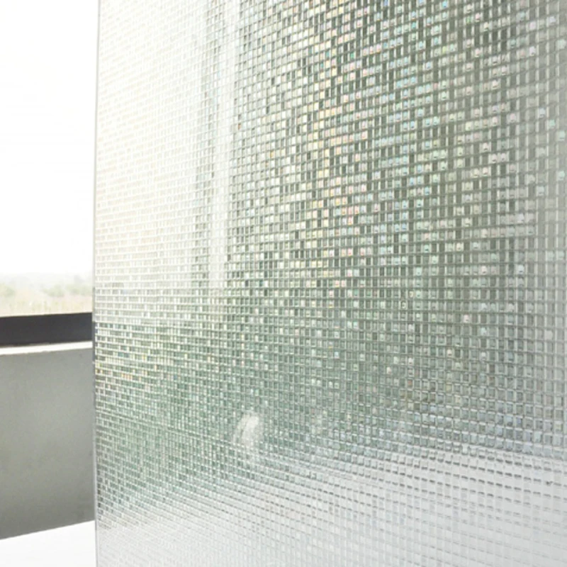 Frosted Window Film Privacy Film for Glass Windows Mosaic Patterns Window Frosting Film Self-Adhesive Glass Film for Home Office