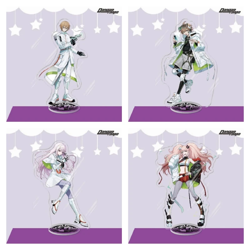 Game Danganronpa Anime Figures Naegi Makoto Kirigiri Kyoko Acrylic Stands Key Ring Togami Byakuya Exquisite Model Prop Fans Gift