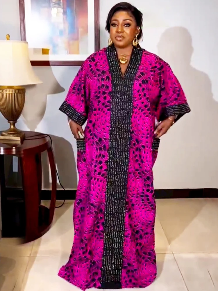 African Wedding Party Plus Size Dresses Women Traditional Dashiki Print Boubou Dubai Muslim Abayas Ladies Clothing Evening Gowns