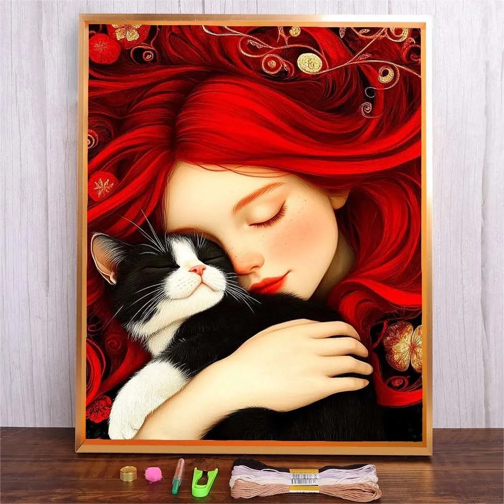 

Embroidery Fabric Cross Stitch Kit For Needlework And Handicrafts For Bedroom Home Decor DMC Threads Cross-Stitch Embroidery Set