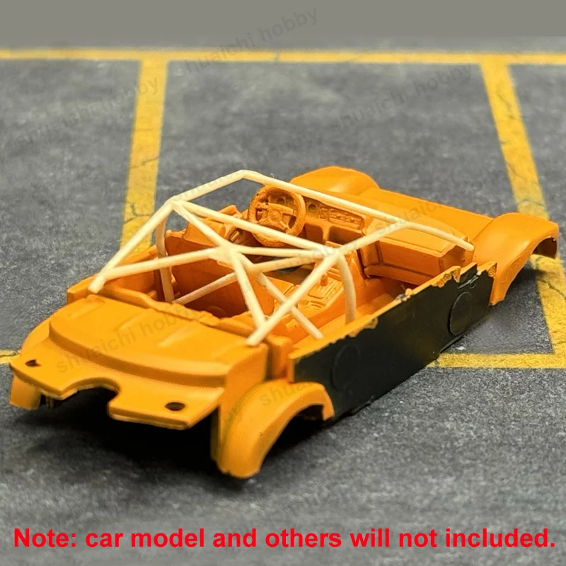 1Set 1/64 Skala Racing Auto Überrollkäfig Kit 3D Gedruckt Anti-roll Schutz Rahmen DIY Modifikation Teile für miniatur Auto Spielzeug