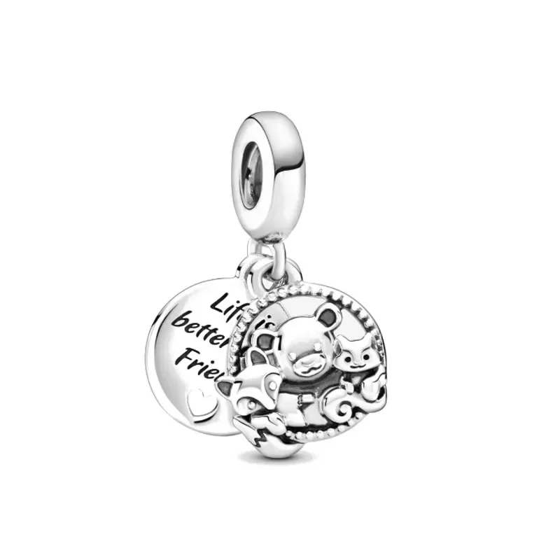 925 Sterling Zilveren Herfst Slang Ketting Patroon Hart Skelet Meisje Originele Bedels Kralen Voor Pandora Armband Diy Sieraden Cadeau