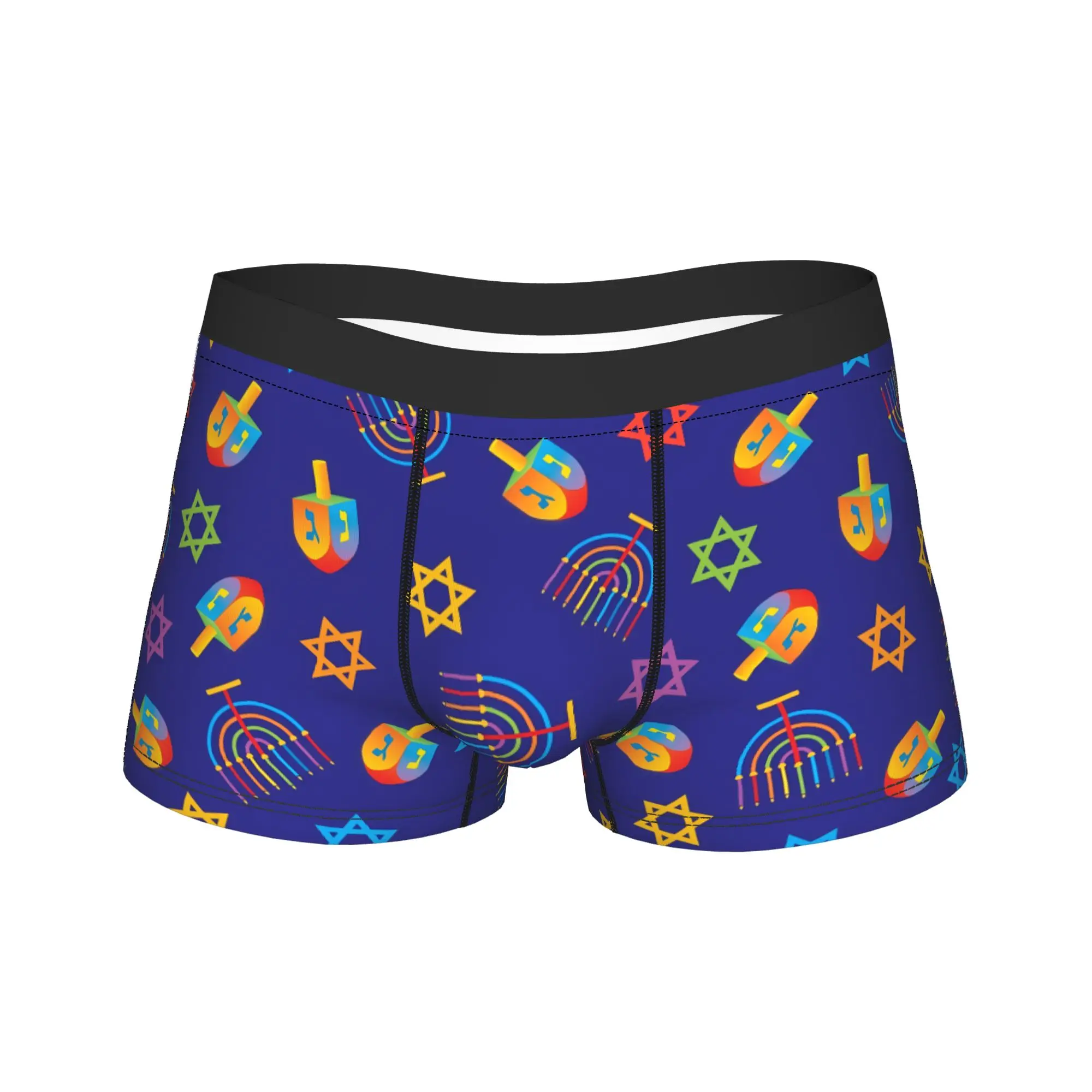 Man Hanukkah Star of David Underwear Chanukah Dreidel Funny Boxer Briefs Shorts Panties Male Breathable Underpants S-XXL