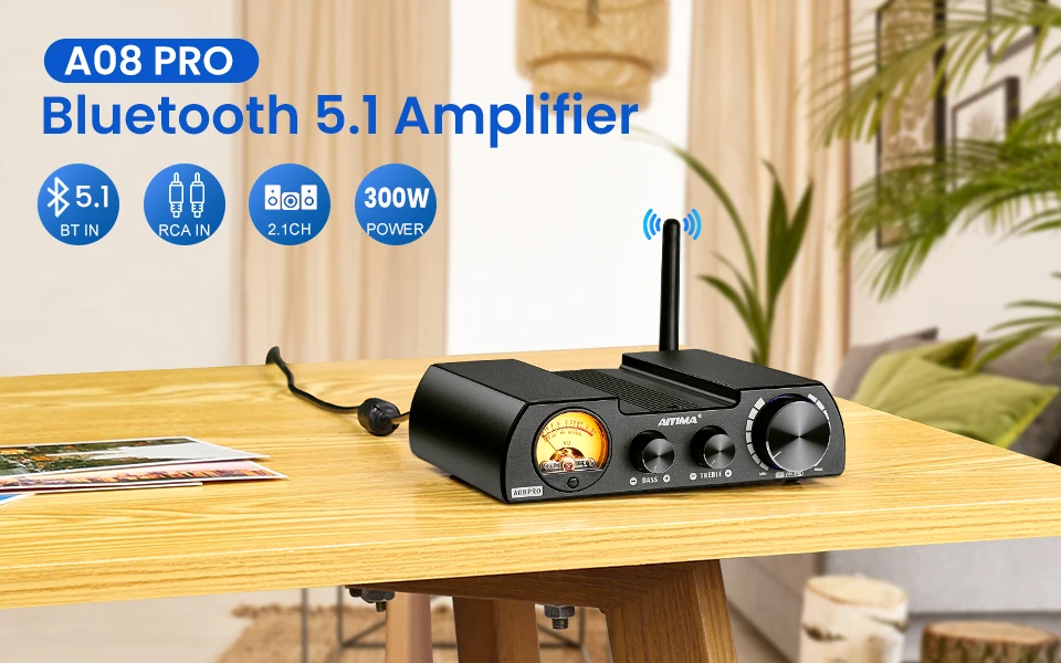 AIYIMA A07 PRO Bluetooth Verstärker Audio APTX HD TPA3255 Hifi Stereo Power Verstärker 300Wx2 Sound Lautsprecher Amplificador Hause Amp – Detail 1