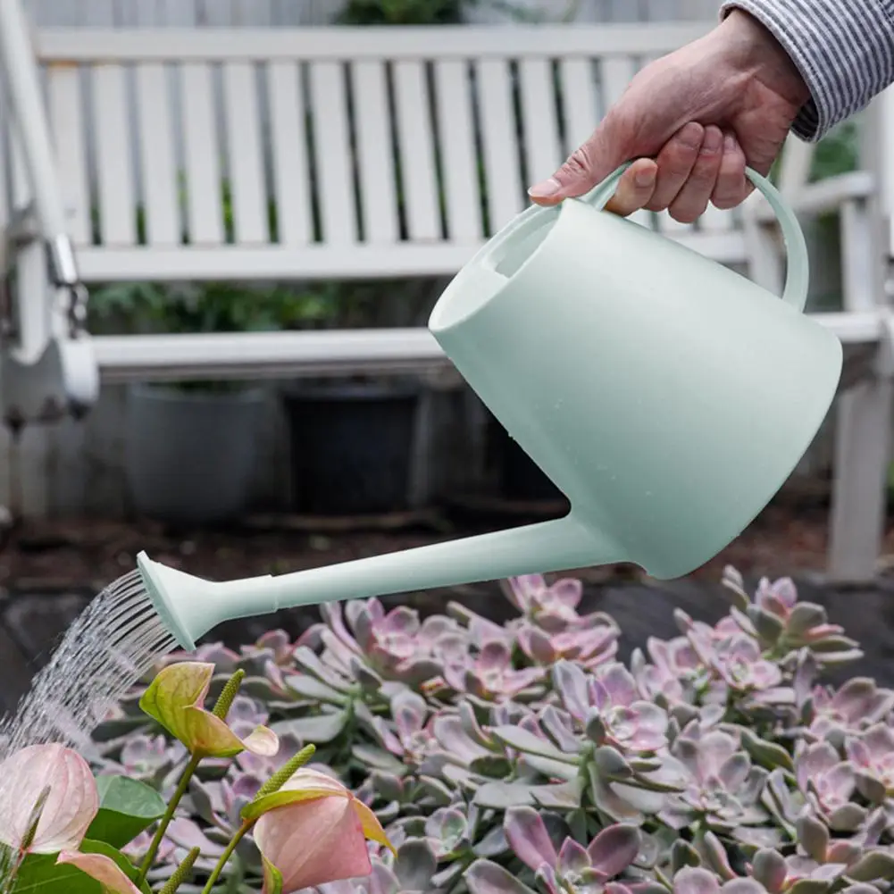 1.8L Watering Can with Long Spout Garden Jug with Sprinkler Rose Lightweight Plastic Watering Can for Houseplants Outdoor Plants