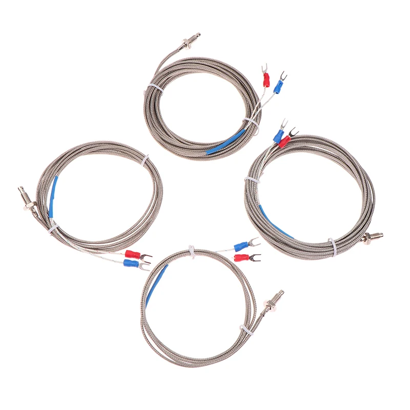 1 Piece 0-400°C Temperature Controller Thermocouple Thread M6 Screw Type K 1/1.5/2/3/4/5m Probe Sensor Temperature Sensor