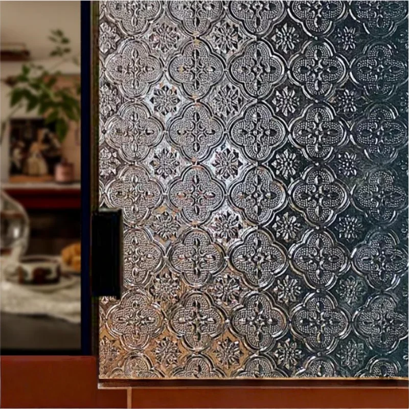 Static Cling Matte Frosted Window Sticker, Anti Peep Light Transmitting Non-See-Through Glass Window Sticker for Apartment Bathr