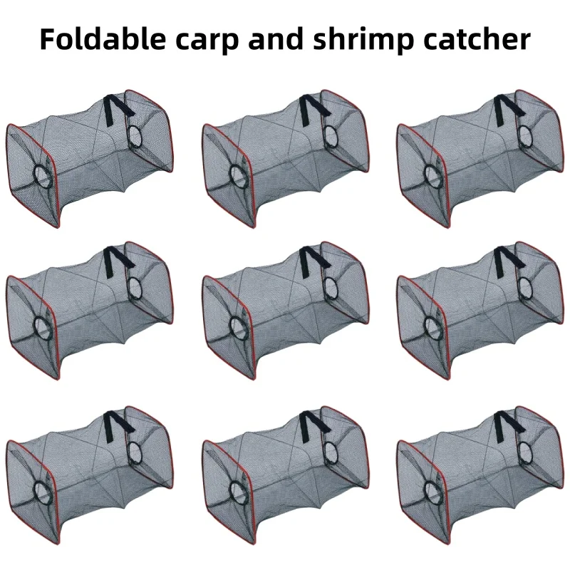 1/3/5PCS Shrimp Fish Trap Telescopic Folding Fishing Net Mesh Fishnet Cage With Feeder Creel Fordable Carpfishing Crayfish Catch