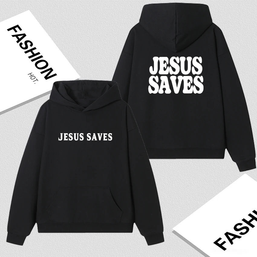 

Christian Good News Jesus Saves for God So Loved Bible Verse Hoodie Autumn Winter Sweatshirt Long sleeve Unisex Fleece Pullover