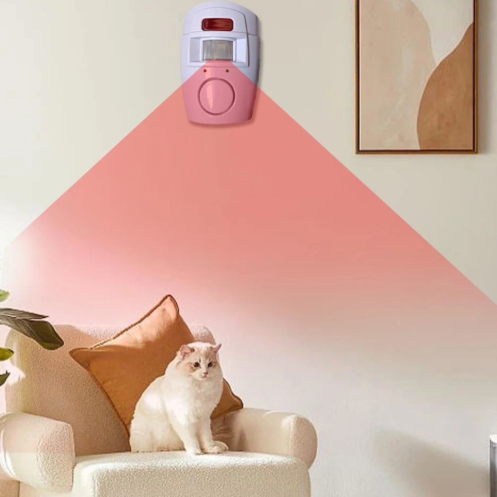 Wireless Motion Sensor Alarm พร้อมรีโมทคอนโทรล 2 ตัว PIR Alert เซ็นเซอร์อินฟราเรด Alarm แบตเตอรี่ Home Security System