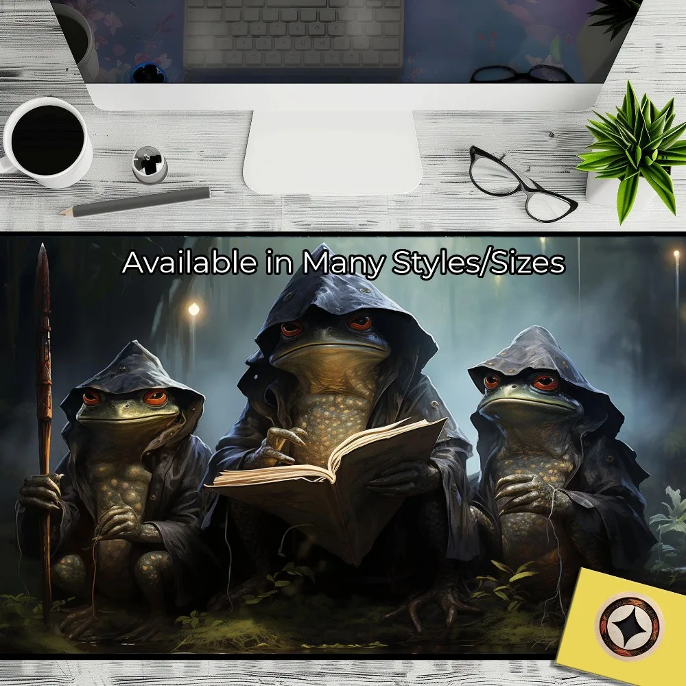 Mystic Frog Assembly Custom Playmat for Table Top Gamers & dnd Fans, Trading Card Gamers - Gift for Gamer, TCG, CCG, RPG Gifts