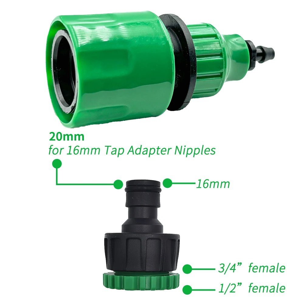 2 szt. Adapter szybkiego złączki z 1/4 (ID 4 mm) lub 3/8 cala (8 mm) złącze kolczaste do nawadniania ogrodu podlewanie szklarni