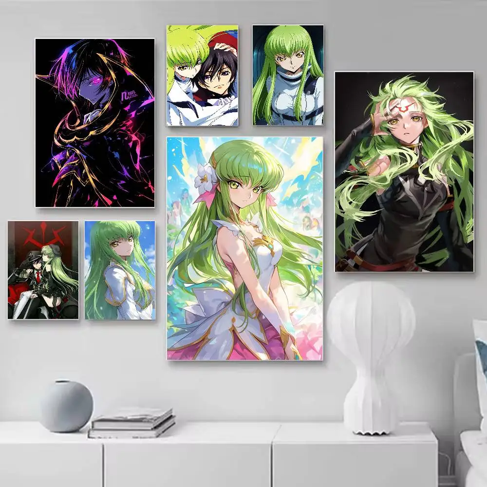 Anime Code G-Geass Poster HD Quality Wall Art Retro Posters For Home Room Wall Decor Self Adhesive