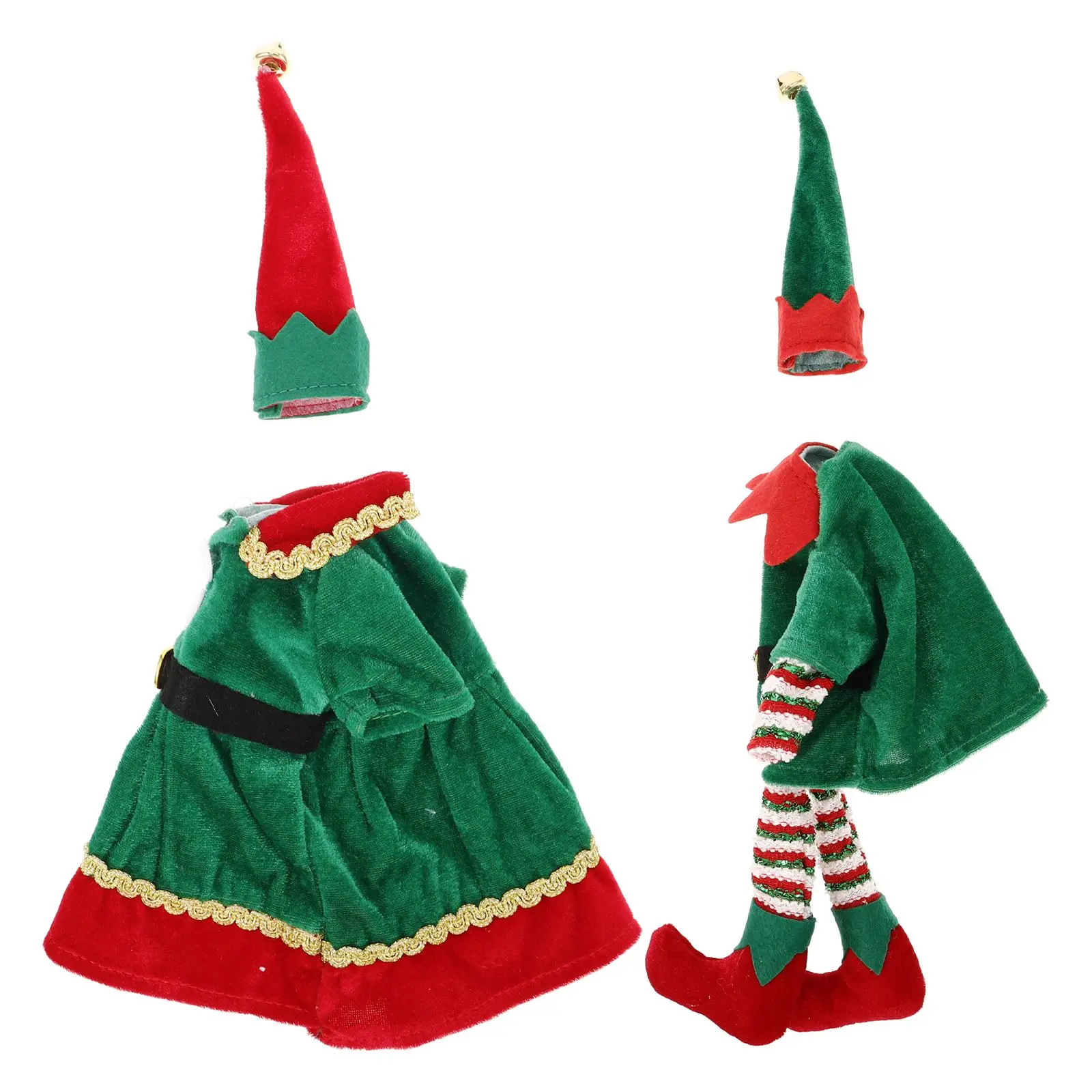 

2Pcs Christmas Bottle Covers Non Woven Adorable Christmas Xmas Decors Bar Tools Wine Decors Fairy Male