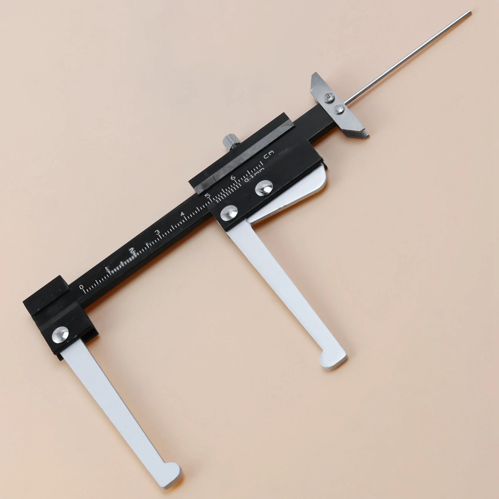 #60A Disc Brake Rotor Caliper 0-60mm Gauge Gage Micrometer Measuring Tool,Thickness measuring caliper,(alloy)