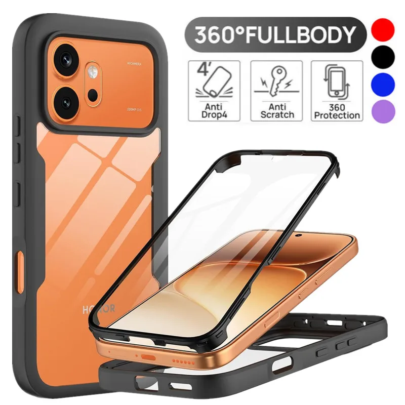 Vollständiger Körperschutz, stoßfeste Hülle für Honor 600 Pro 5G 600 Lite 600e, Schutzhülle, Displayschutzfolie, Fundas Coque