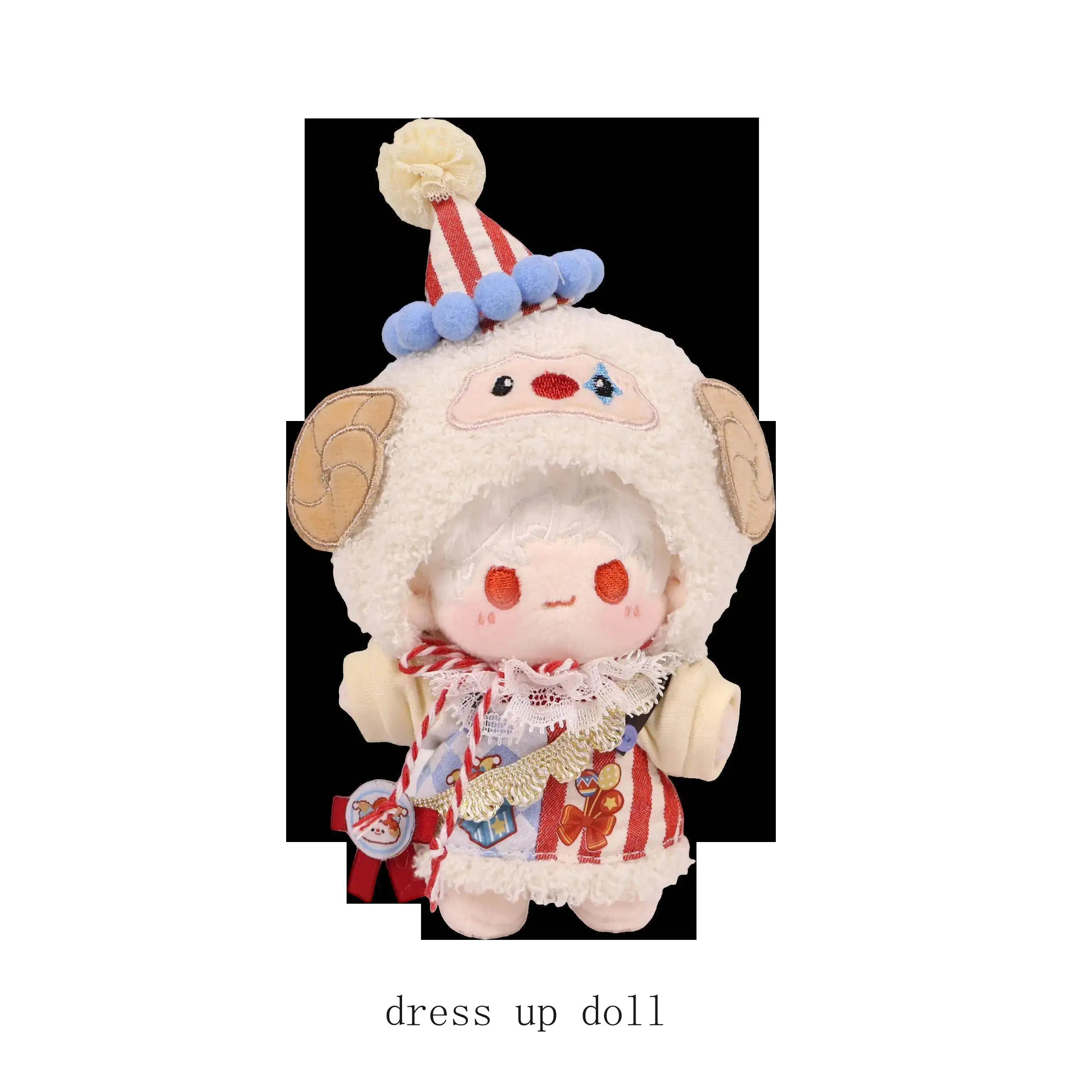 Original artesanal bonito sem atributo roupas para 10cm boneca cosplay roupas vestir-se pelúcia corpo plushie brinquedos