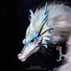 Shuga Fairy 1/4 Harry Bjd Doll Colorful And Elegant Style of Loong  Captivating Hairy Body Four Claws Dragon Hand Made Art Toys