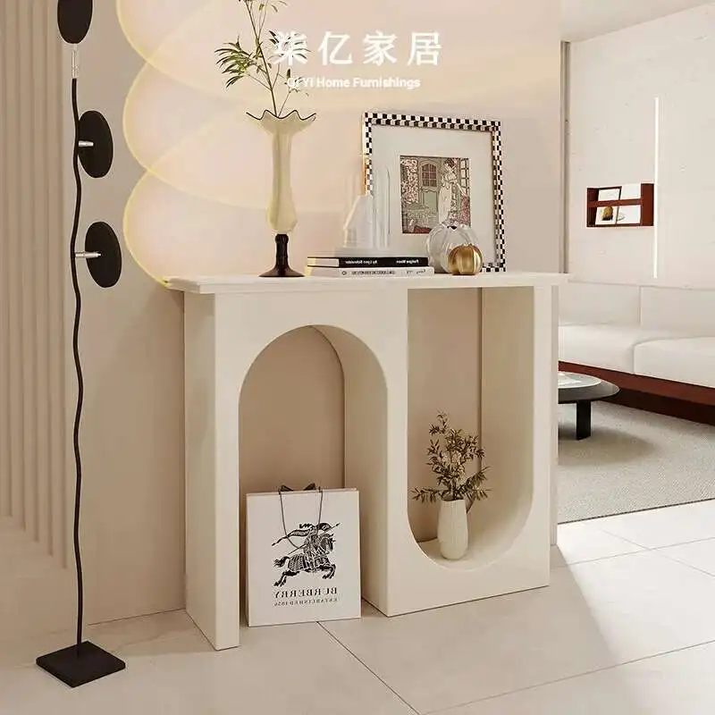 

Minimalist Luxury Entrance Table White And Black Creative Corner Table Narrow Modern Mesas Auxiliar Furniture Living Room