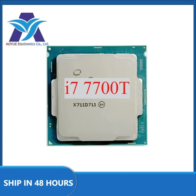 1 buah/lot Intel Core Intel Core i7-7700T i7 7700T 2.9GHz 4-Core 8-Thread CPU 35W LGA 1151 digunakan tes sempurna