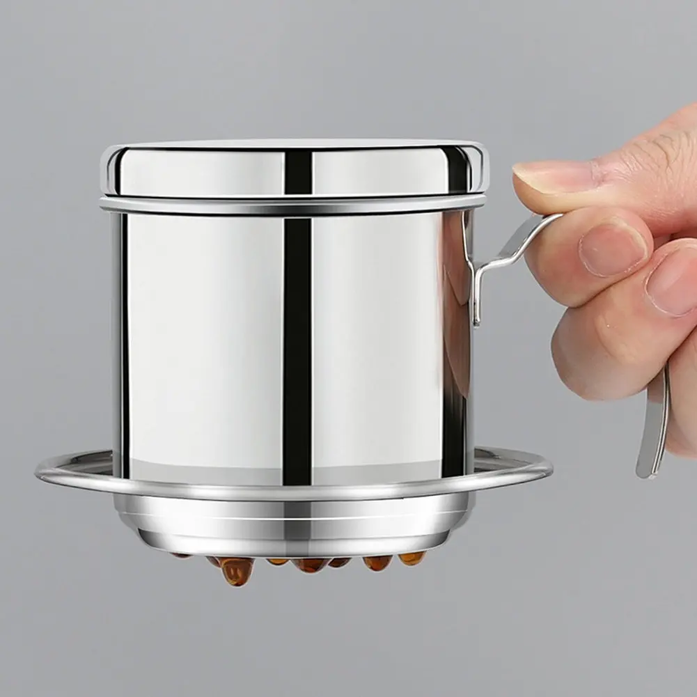 Cafetera de Goteo de Acero Inoxidable para el Método Tradicional Vietnamita de Preparación de Café con Café Molido y Solo Agua Caliente
