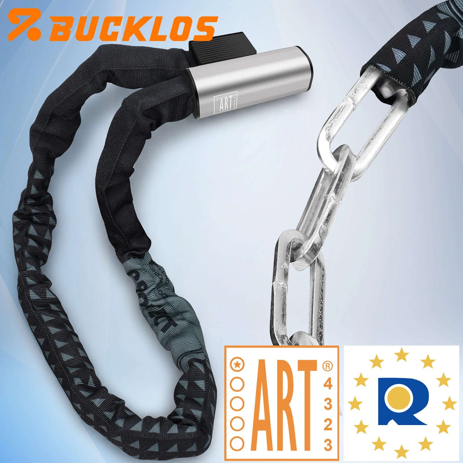 

BUCKLOS Bicycle Chain Lock Anti-theft 3 Key Bike Safety Lock Durable Motorcycles Scooter Locks Security Door Locks