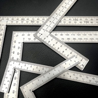 Thickened stainless steel ruler, steel angle ruler, right angle ruler, aluminum L-shaped ruler, long woodworking angle ruler