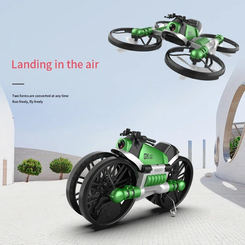 2 In 1 2.4G Motorcycle Folding Quadcopter WiFi FPV Drone With Camera RC Helicopter